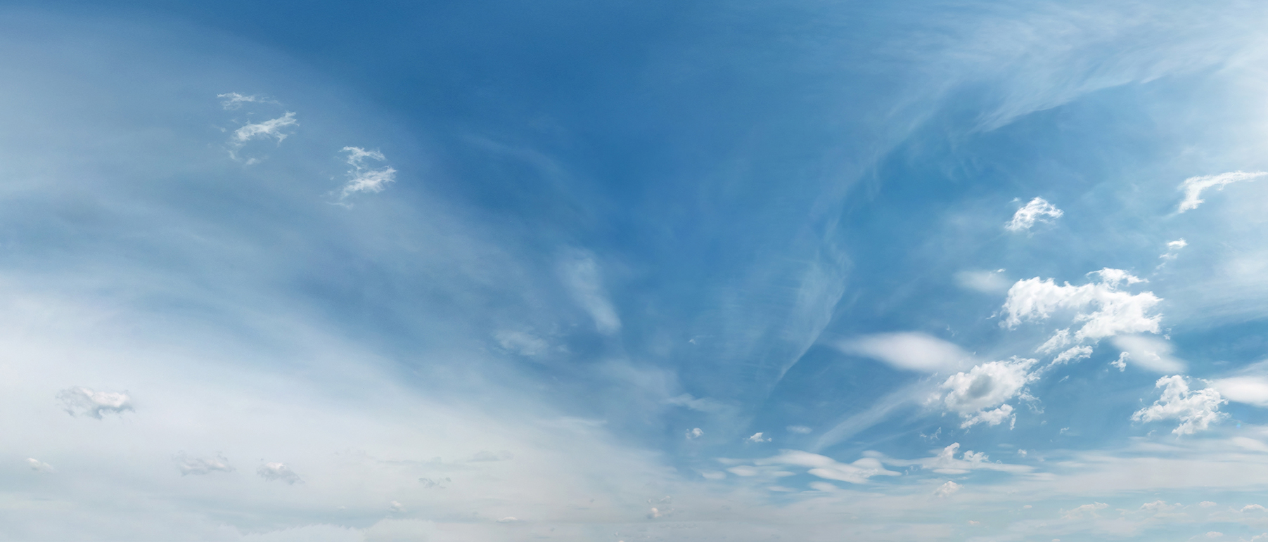 blue sky with beautiful clouds. Seamless hdri panorama 360 degrees